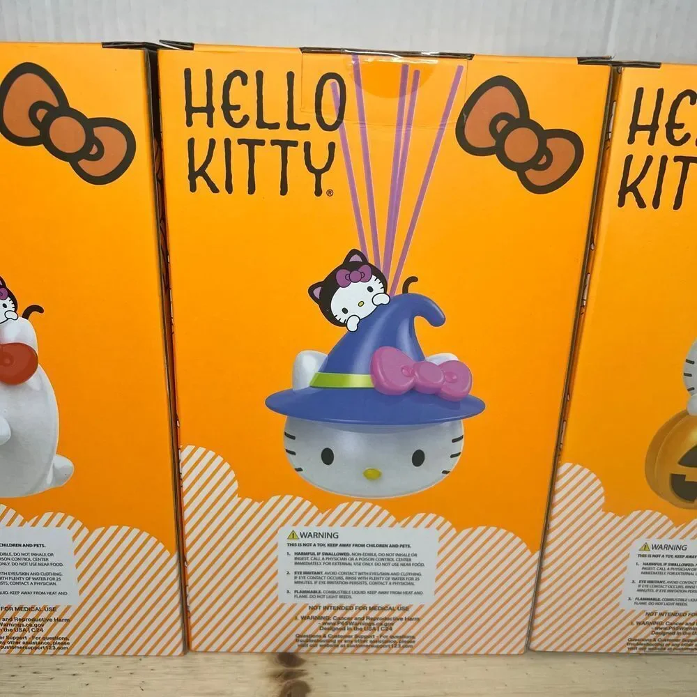 Hello Kitty Halloween Reed Diffuser Lot of 3 Cinnamon Vanilla NEW FREE‎ Shipping